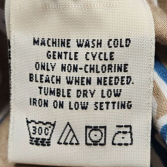 Cooke Street Honolulu Hawaiian Shirt Men 2XL Tan Blue Floral Aloha Button Cotton - Picture 5 of 10